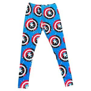Marvel Captain America Red White & Blue Leggings Youth/Juniors See Measurements